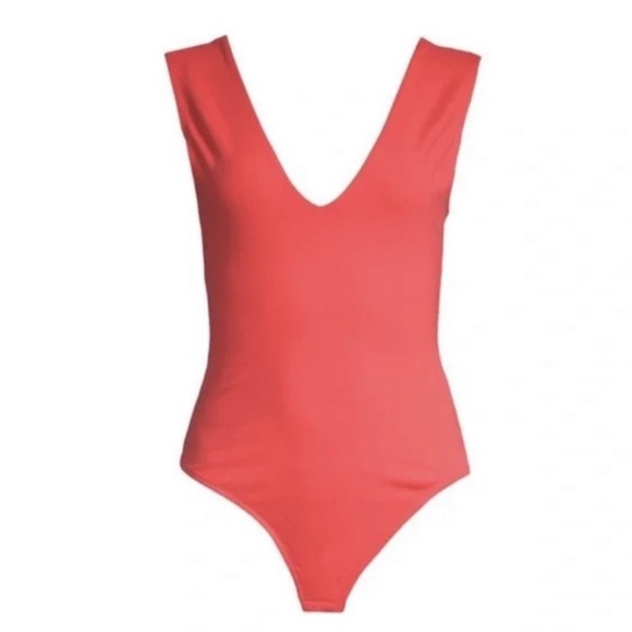 Free People Keep It Sleek Duo Bodysuit In Pink Poinsettia, Size XL, NWT - Picture 4 of 9